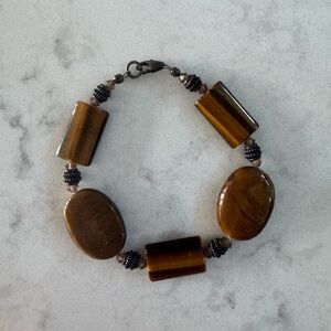 Tiger Eye Bracelet - Elegant Brown Stone Bracelet